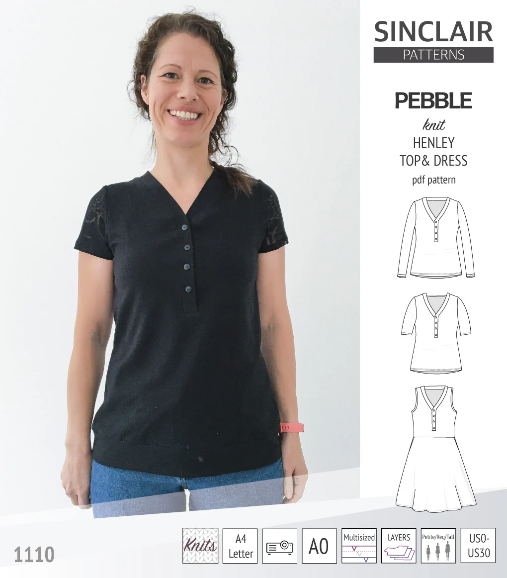Pebble henley style top and dress (PDF) - Image 37