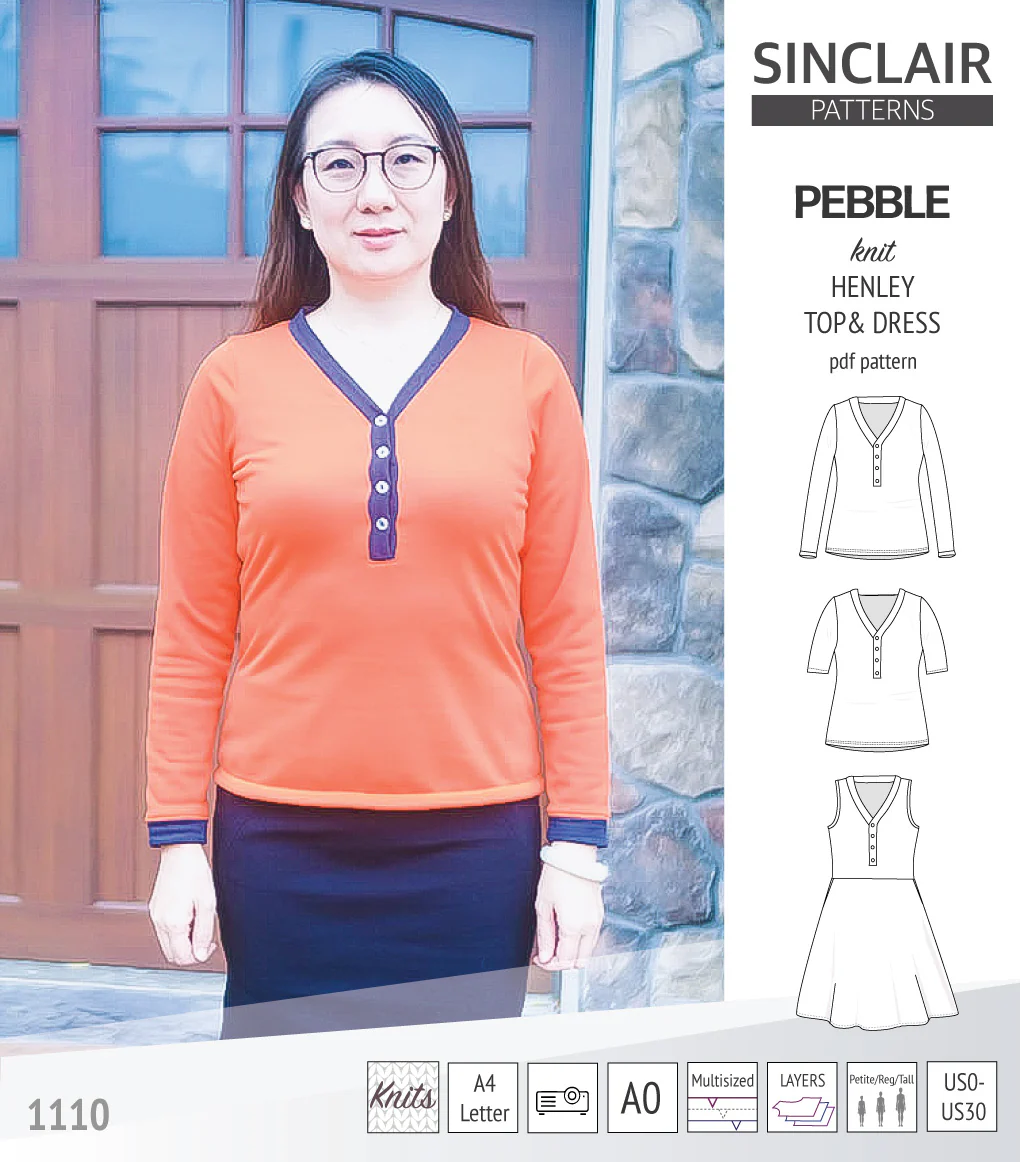 Pebble henley style top and dress (PDF) - Image 40