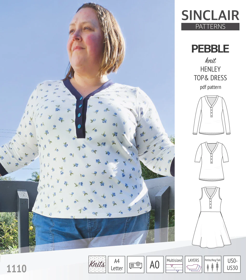 Pebble henley style top and dress (PDF) - Image 44