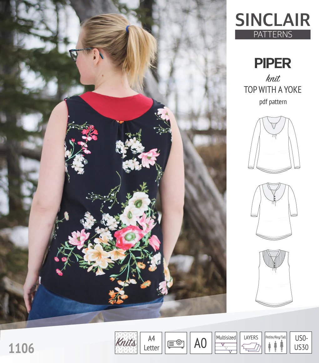 Piper knit top with a yoke (pdf) - Image 15