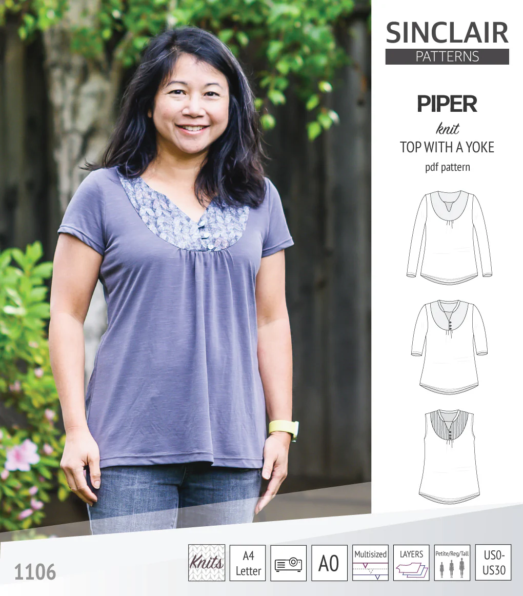 Piper knit top with a yoke (pdf) - Image 22