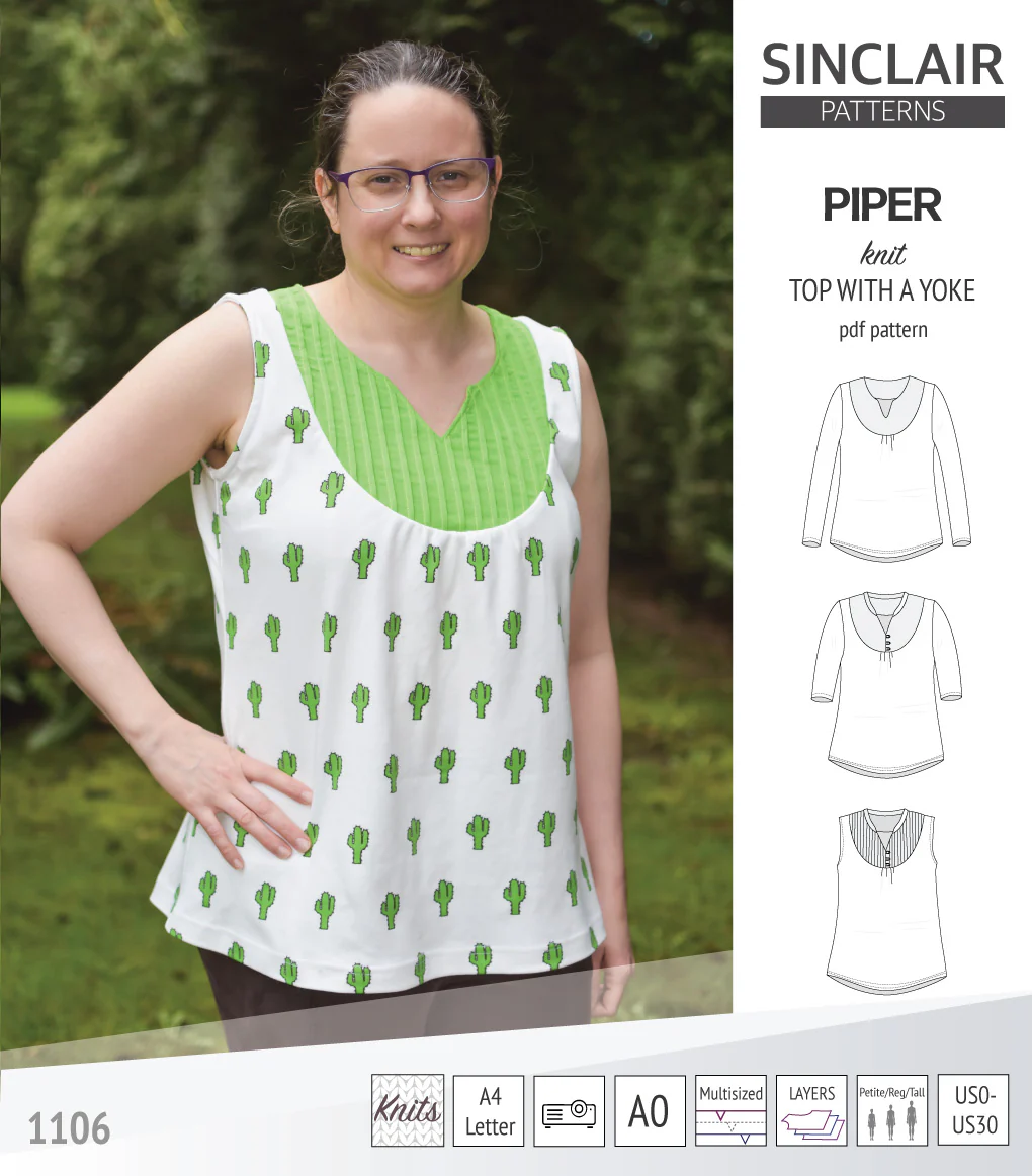 Piper knit top with a yoke (pdf) - Image 27