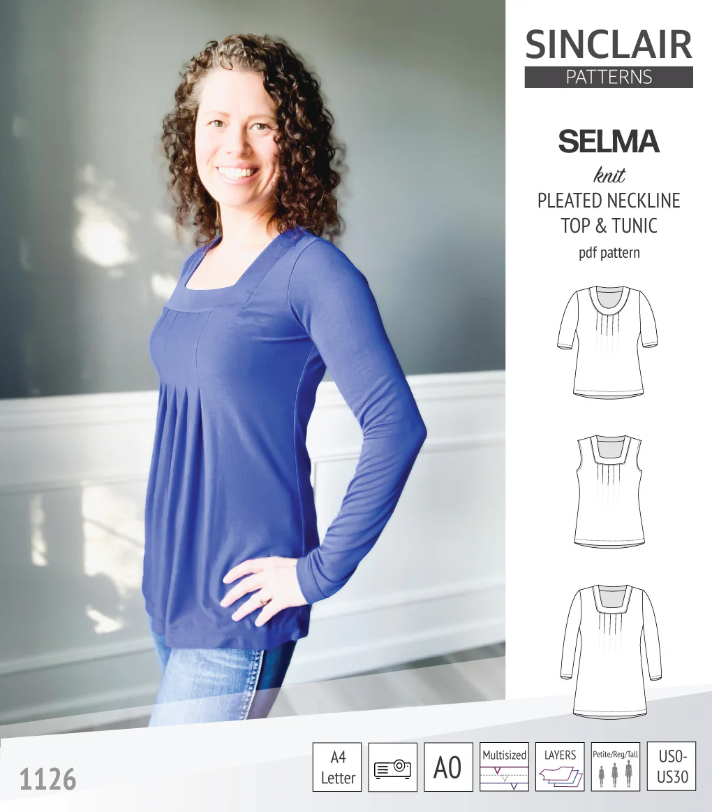 Selma knit top and tunic with round and square neckline options (PDF) - Image 13