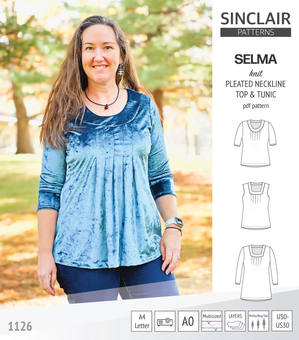 Selma knit top and tunic with round and square neckline options (PDF) - Image 14