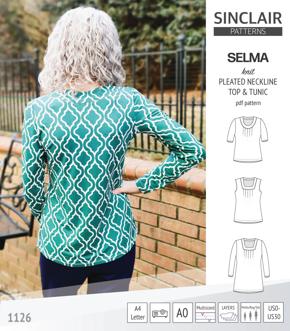 Selma knit top and tunic with round and square neckline options (PDF) - Image 17