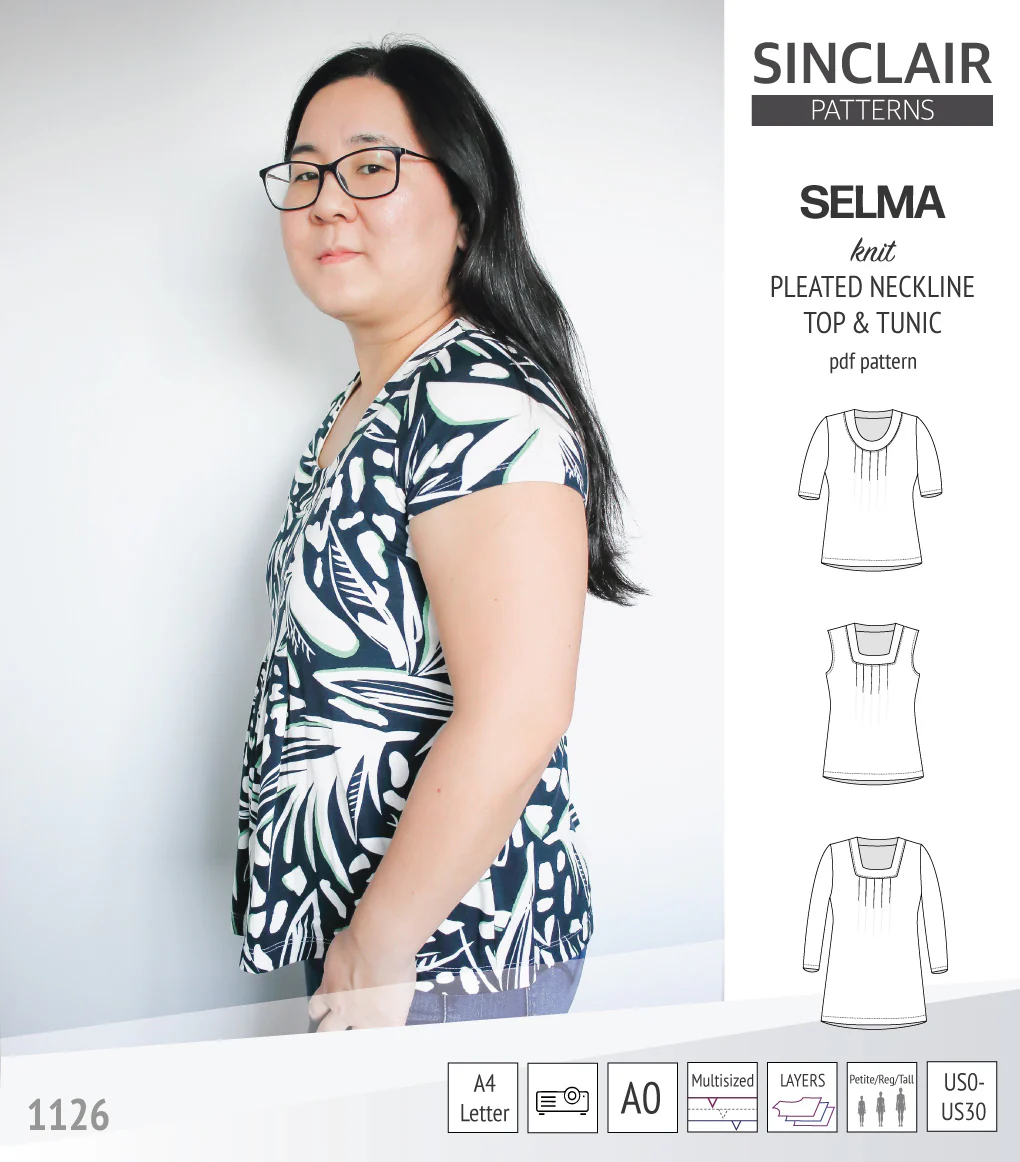 Selma knit top and tunic with round and square neckline options (PDF) - Image 22