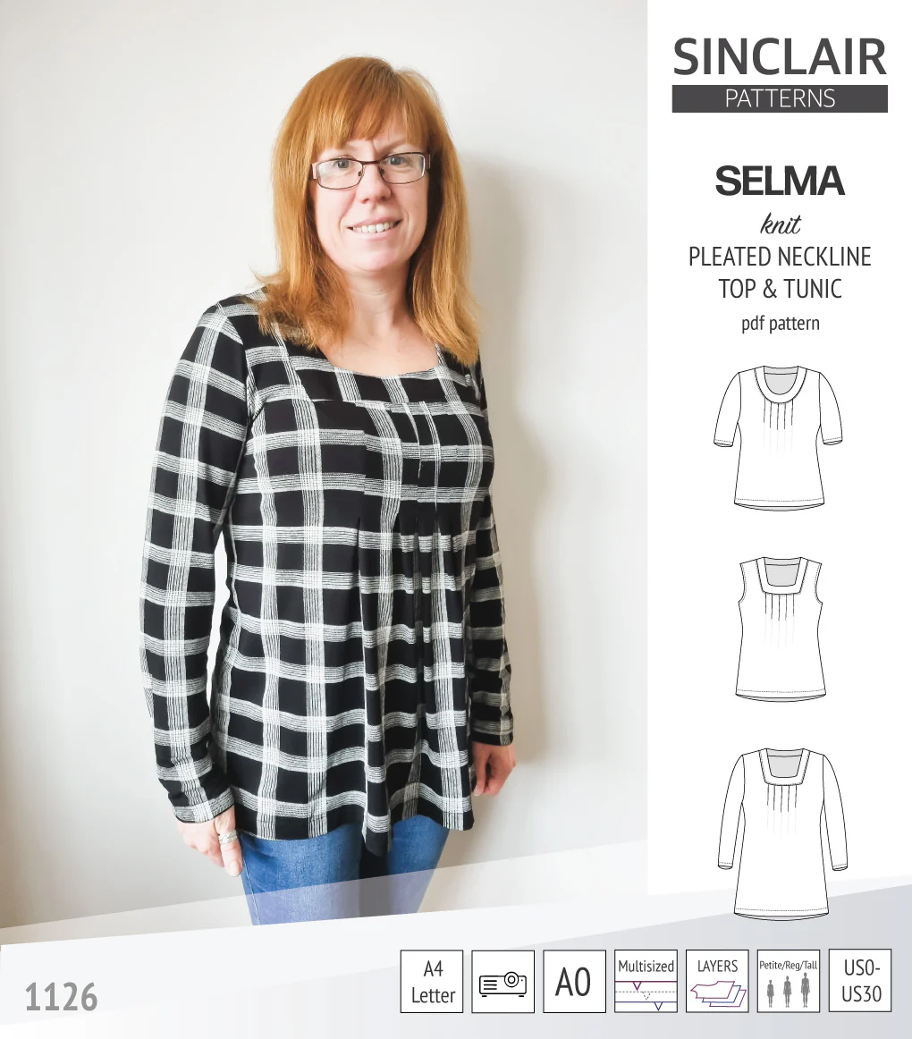 Selma knit top and tunic with round and square neckline options (PDF) - Image 23