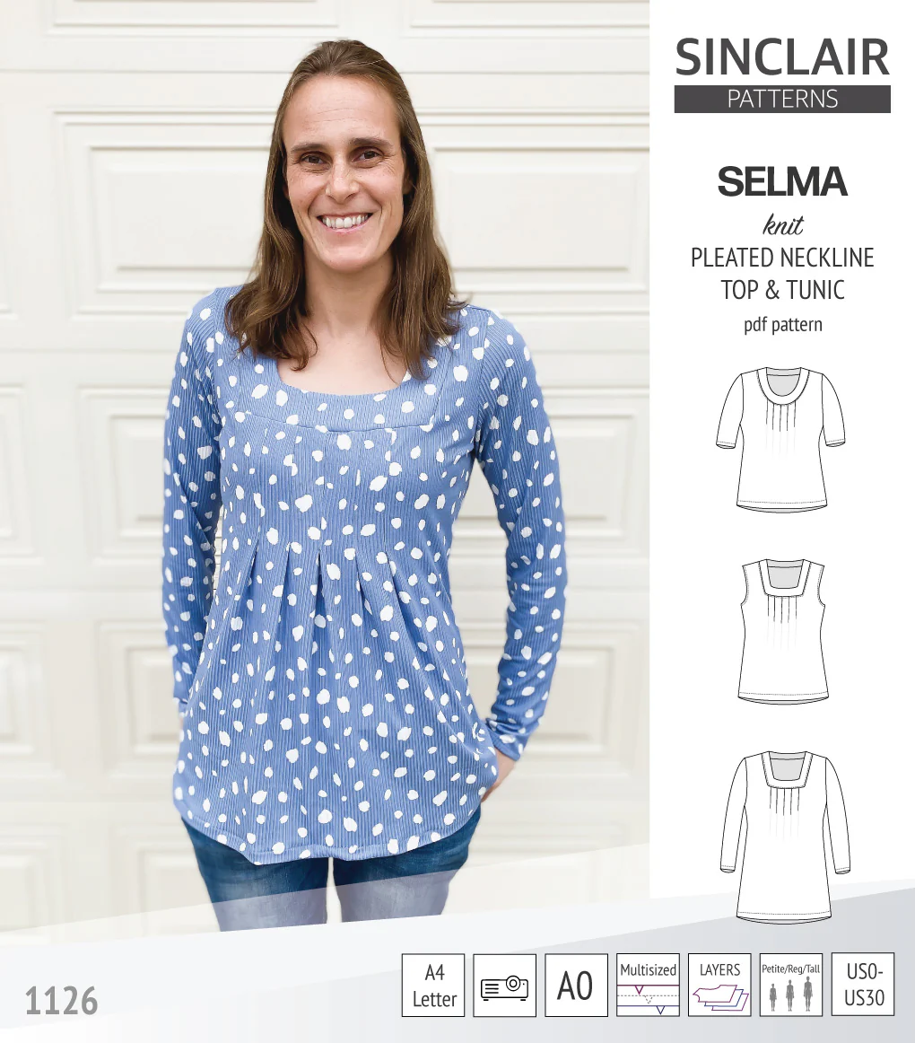 Selma knit top and tunic with round and square neckline options (PDF) - Image 31