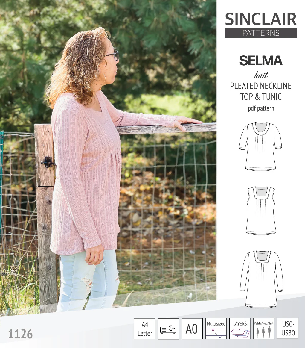 Selma knit top and tunic with round and square neckline options (PDF) - Image 50