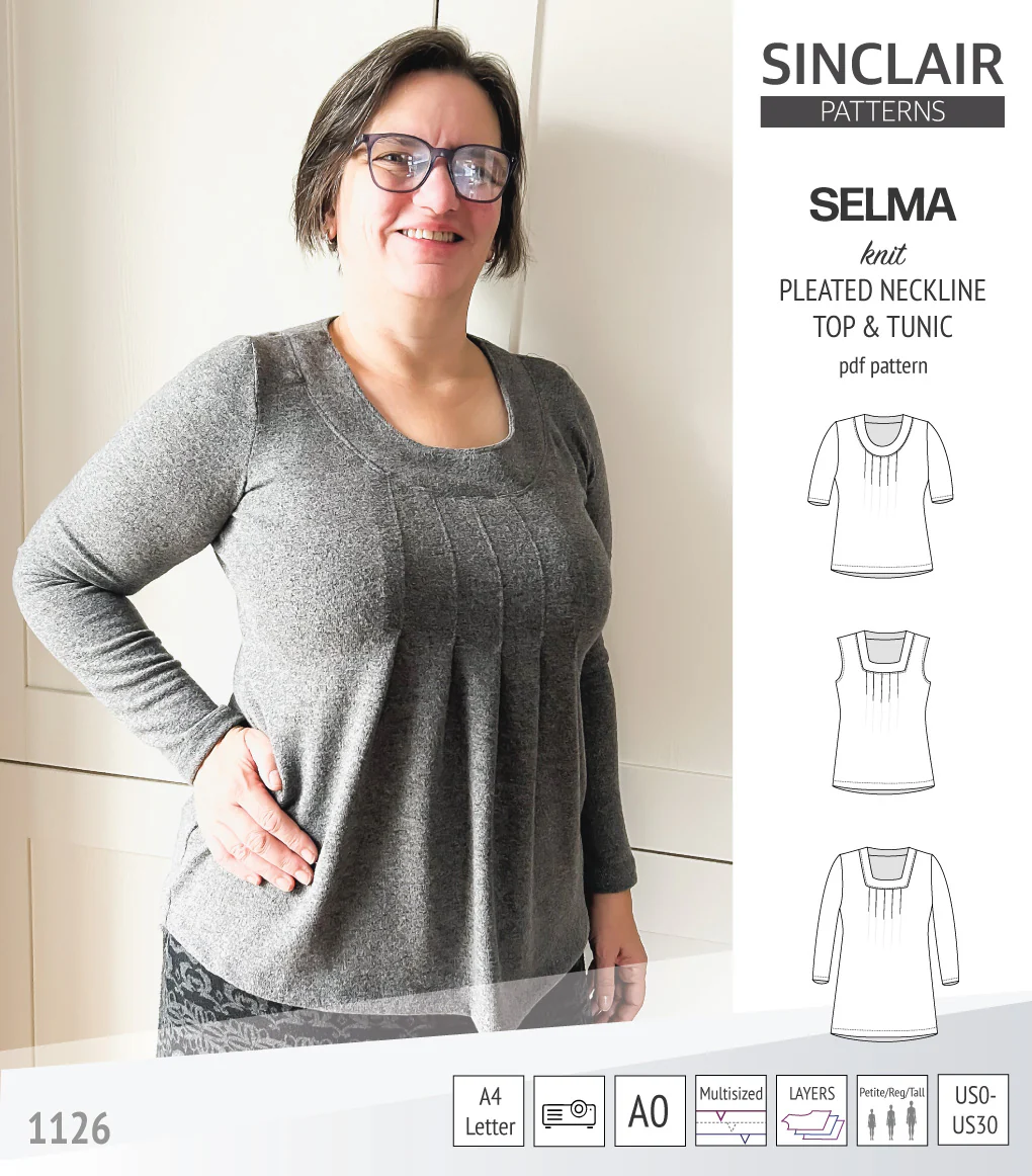 Selma knit top and tunic with round and square neckline options (PDF) - Image 52