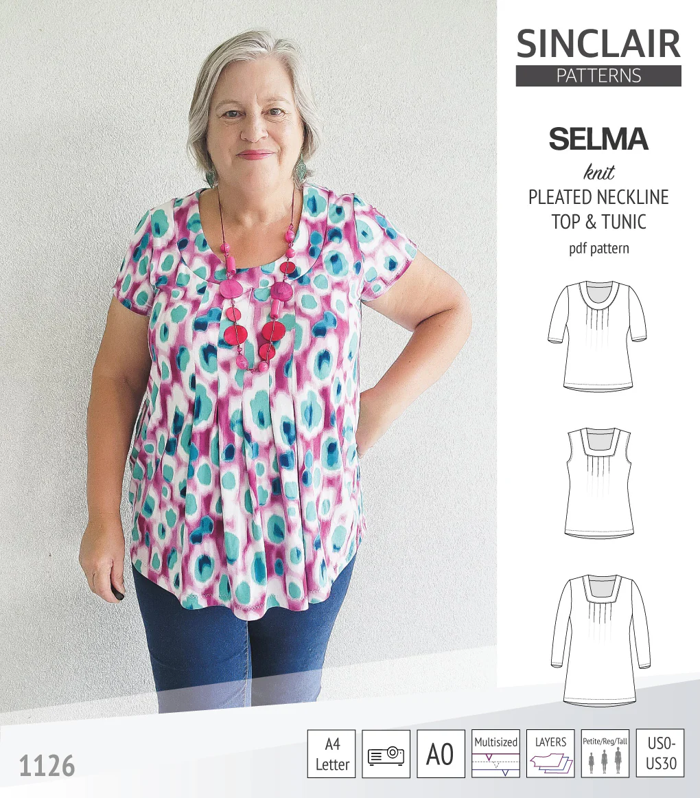 Selma knit top and tunic with round and square neckline options (PDF) - Image 54