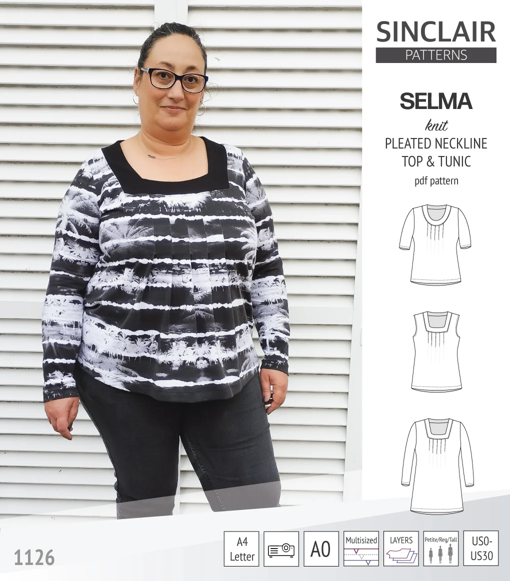 Selma knit top and tunic with round and square neckline options (PDF) - Image 56