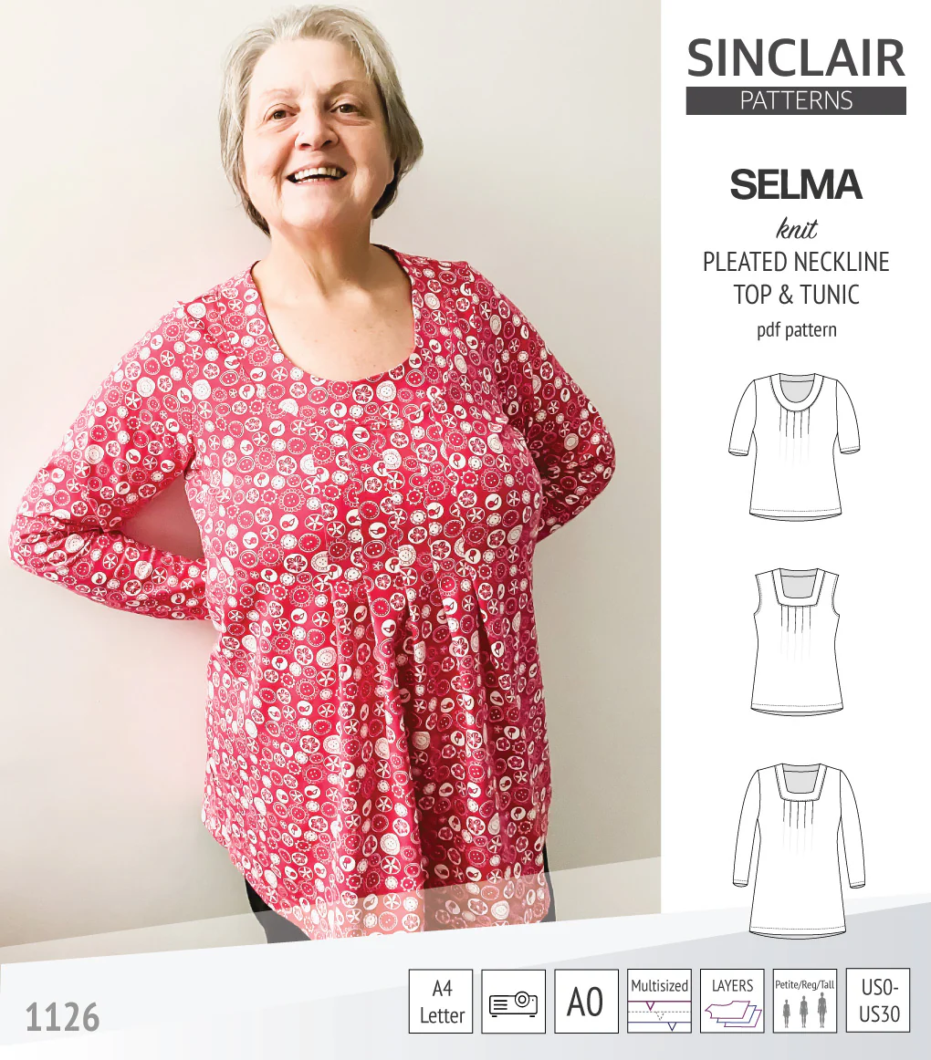 Selma knit top and tunic with round and square neckline options (PDF) - Image 57