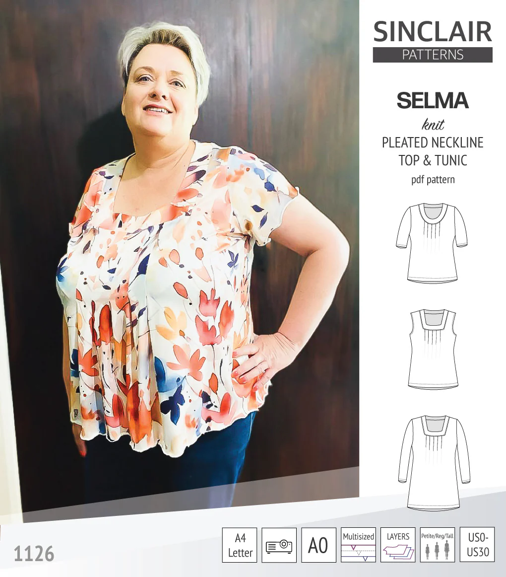 Selma knit top and tunic with round and square neckline options (PDF) - Image 58