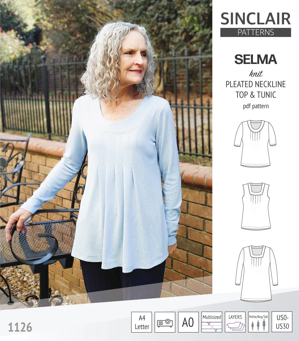 Selma knit top and tunic with round and square neckline options (PDF) - Image 62