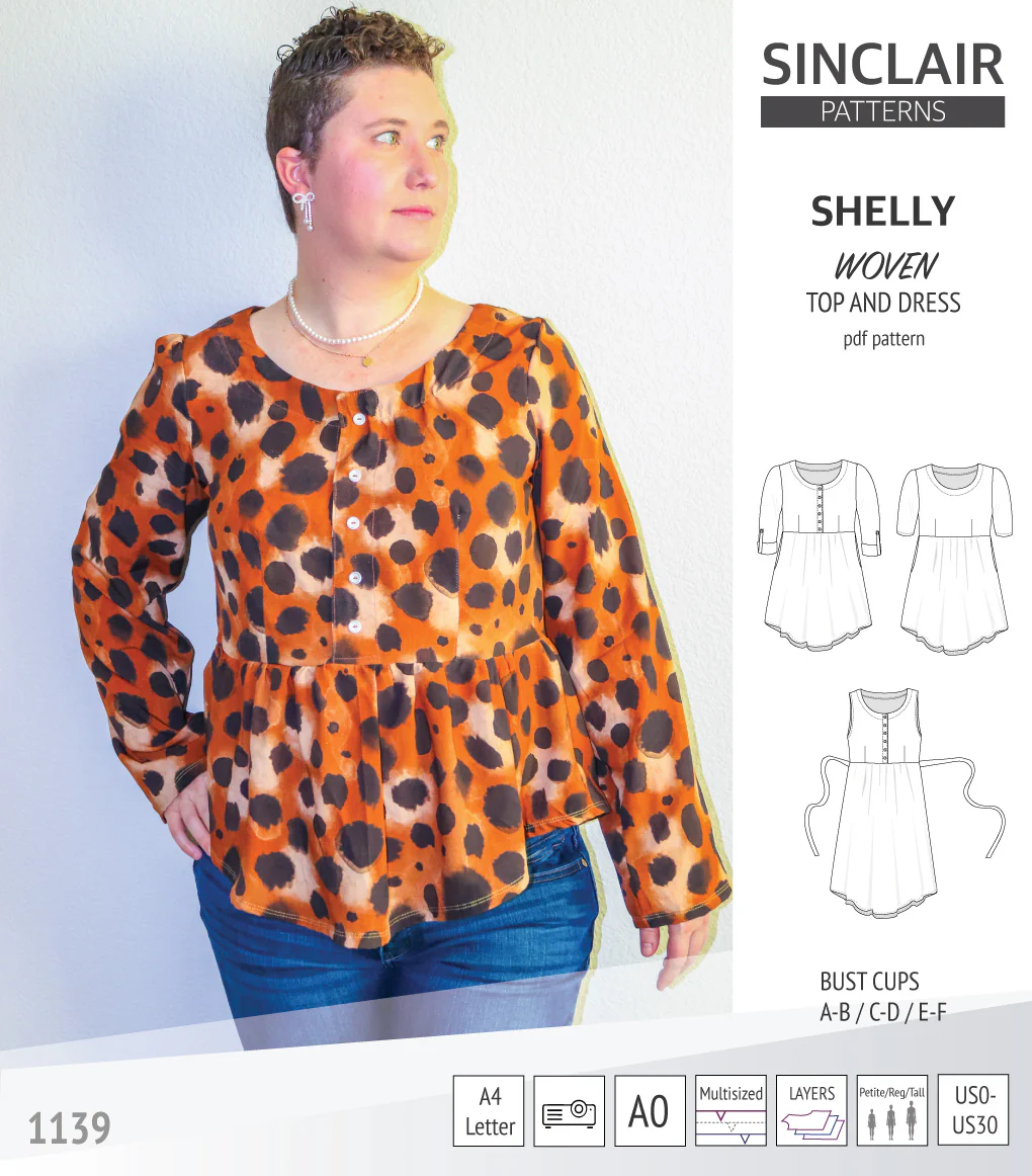 Shelly woven dress with a placket PDF) - Image 59