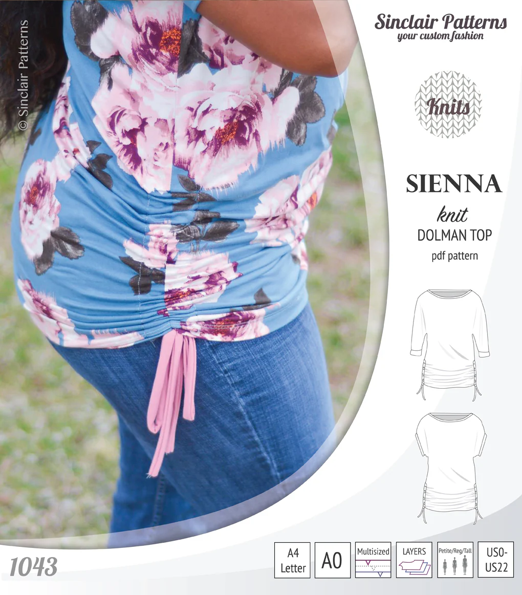 Sienna drawstring knit dolman top (PDF) - Image 5