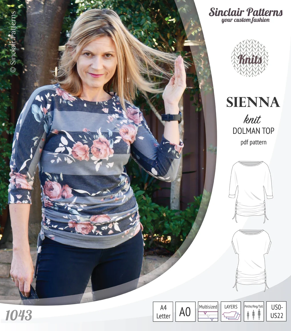 Sienna drawstring knit dolman top (PDF) - Image 7