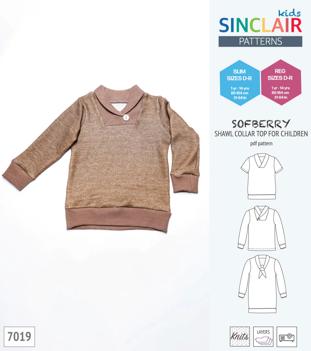 Sofberry shawl collar top for children (PDF) - Image 11