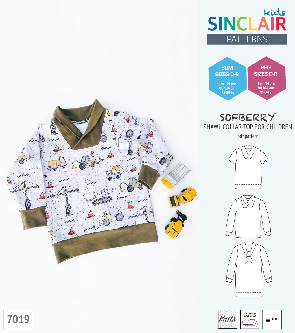 Sofberry shawl collar top for children (PDF) - Image 12