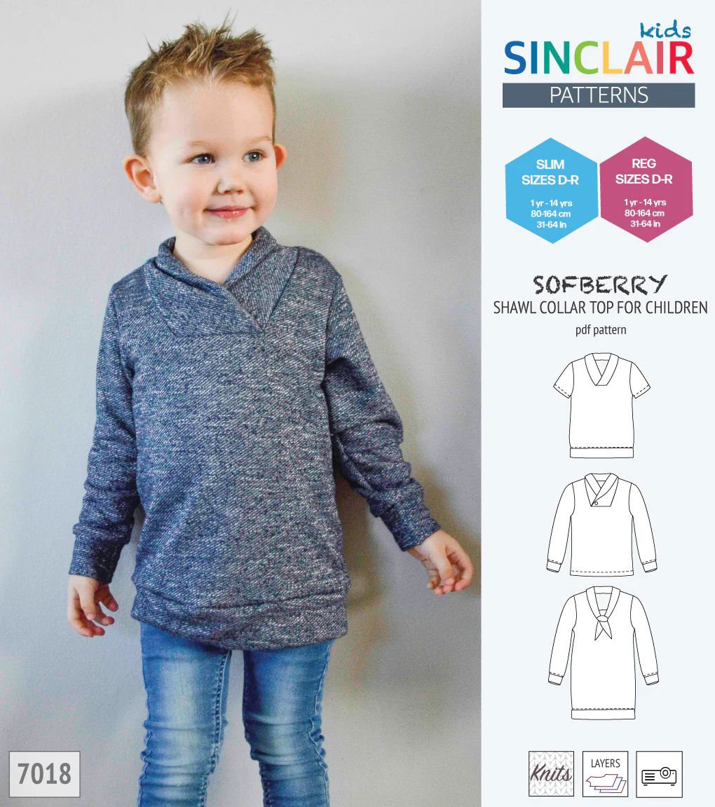 Sofberry shawl collar top for children (PDF) - Image 13