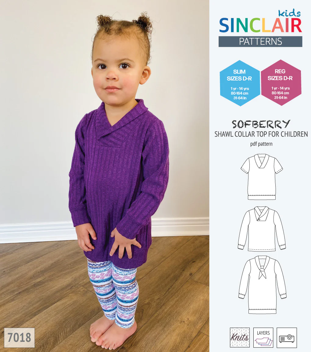 Sofberry shawl collar top for children (PDF) - Image 14