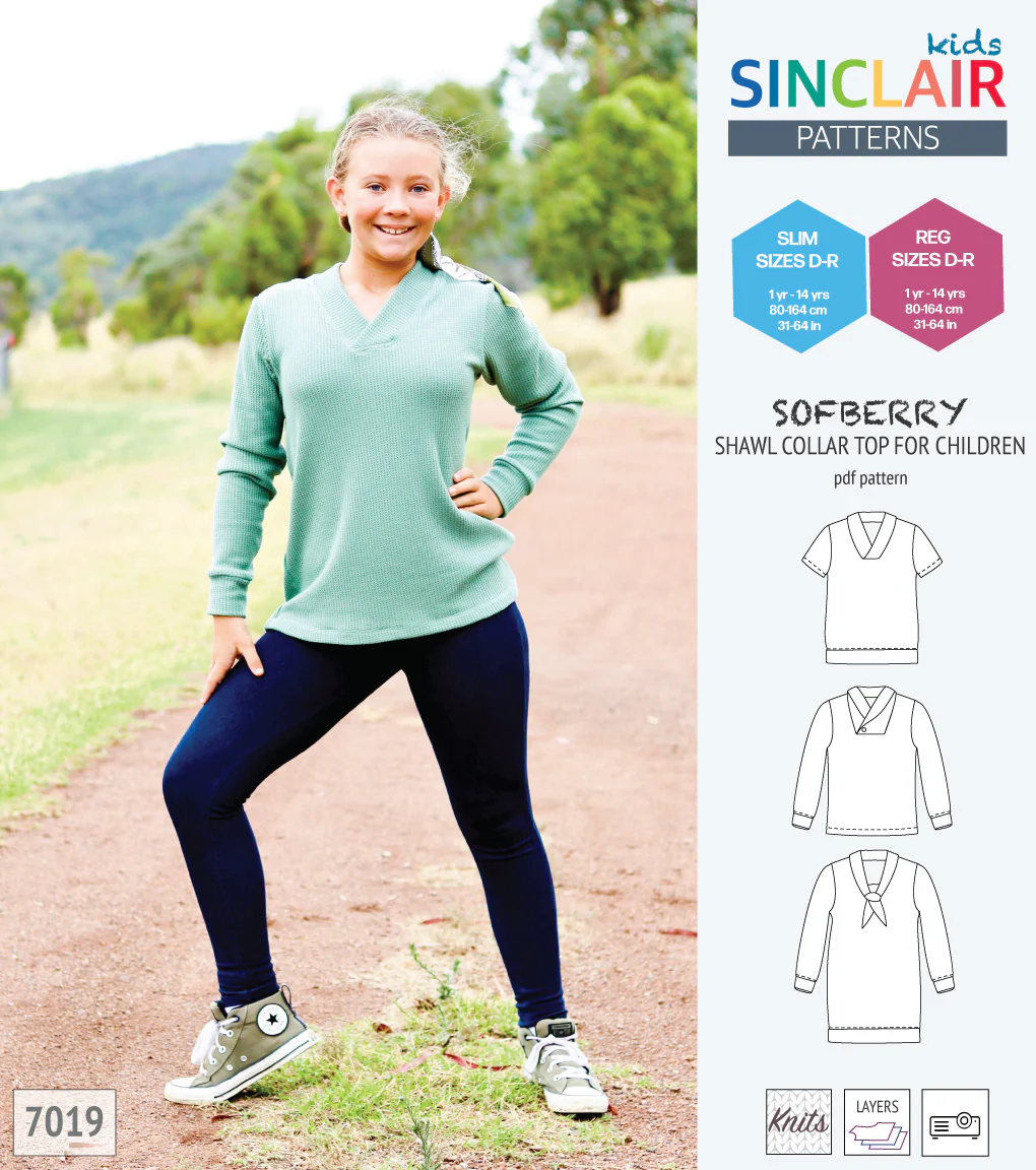 Sofberry shawl collar top for children (PDF) - Image 15