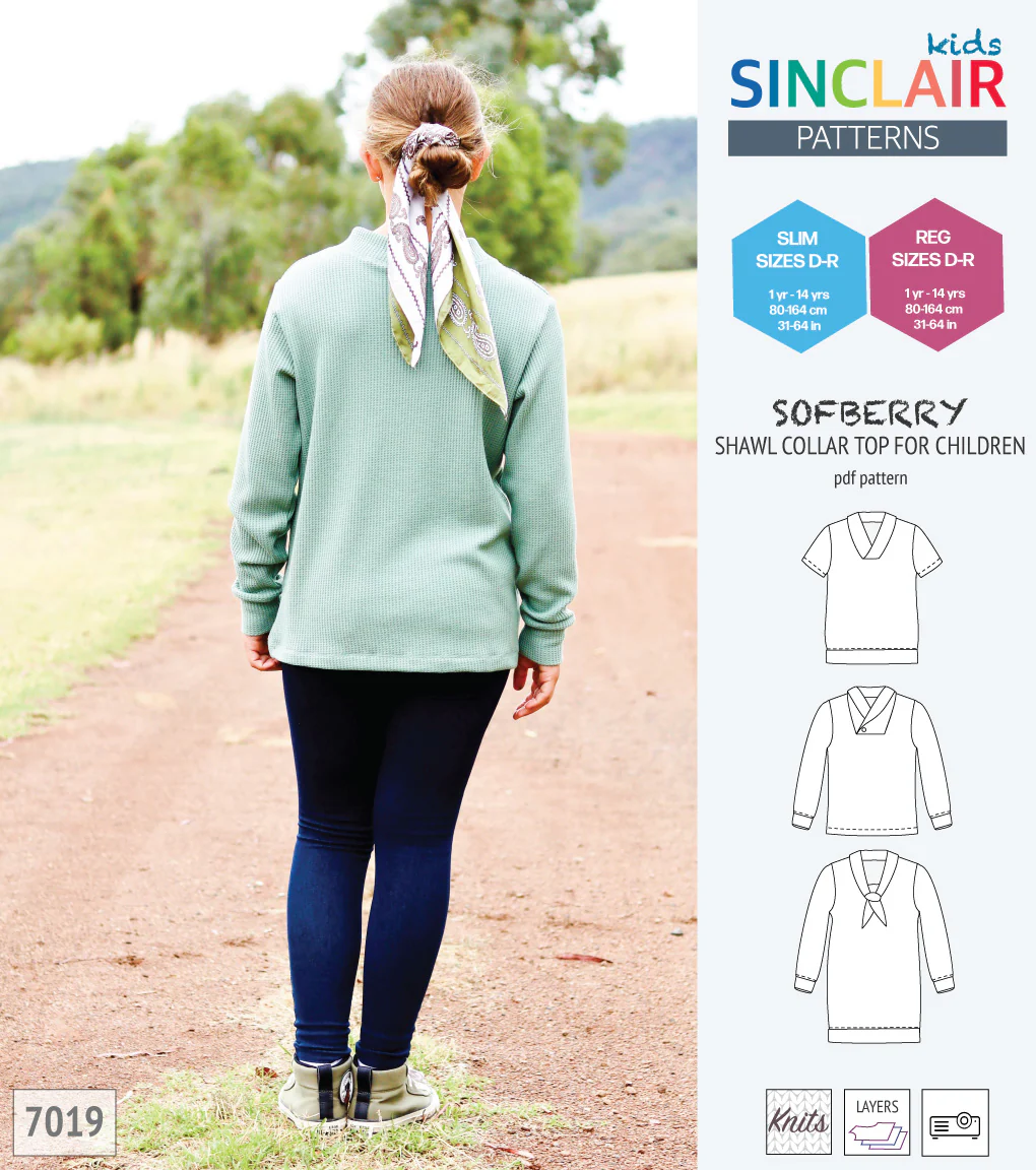 Sofberry shawl collar top for children (PDF) - Image 16