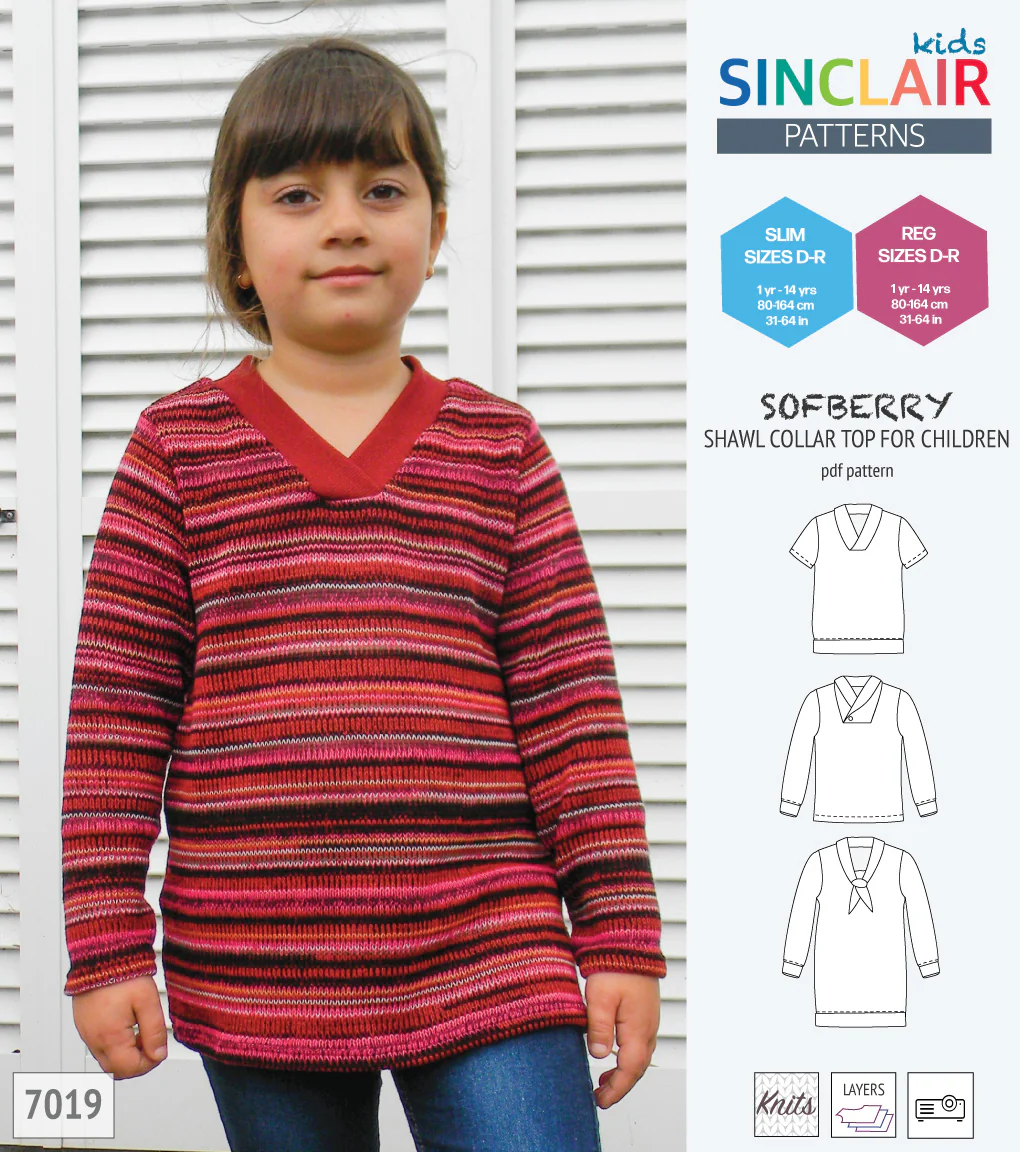 Sofberry shawl collar top for children (PDF) - Image 18