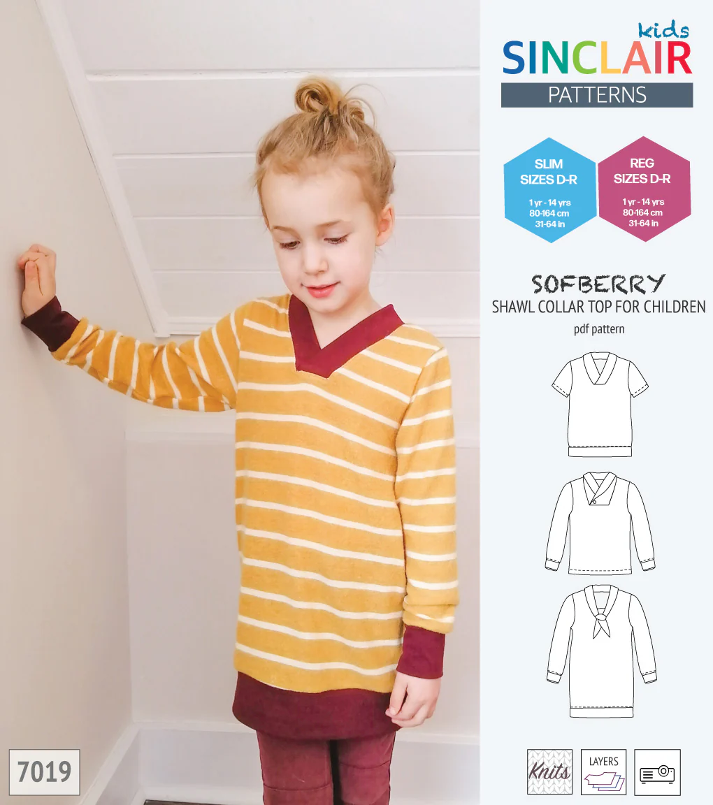 Sofberry shawl collar top for children (PDF) - Image 20