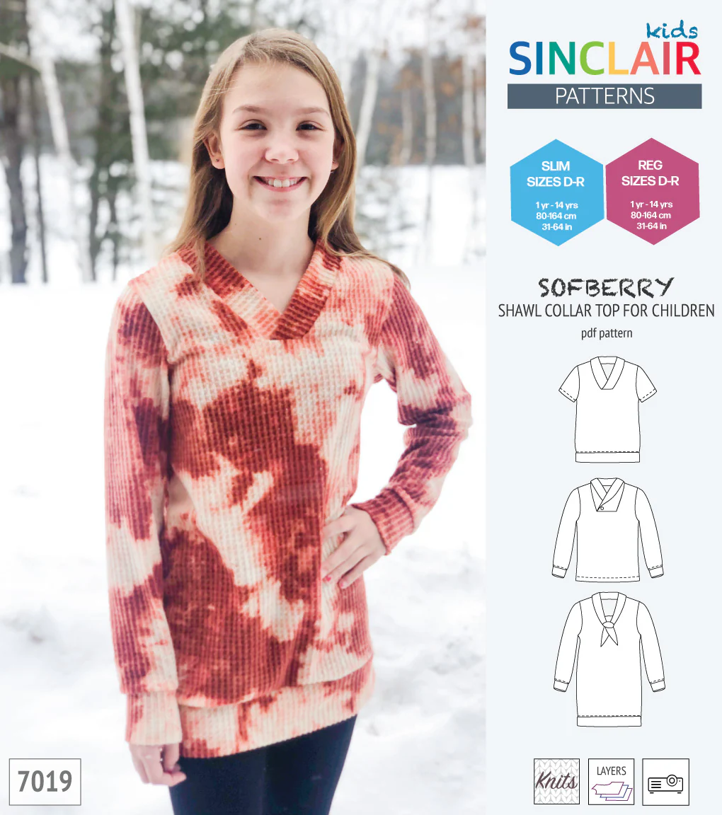 Sofberry shawl collar top for children (PDF) - Image 22