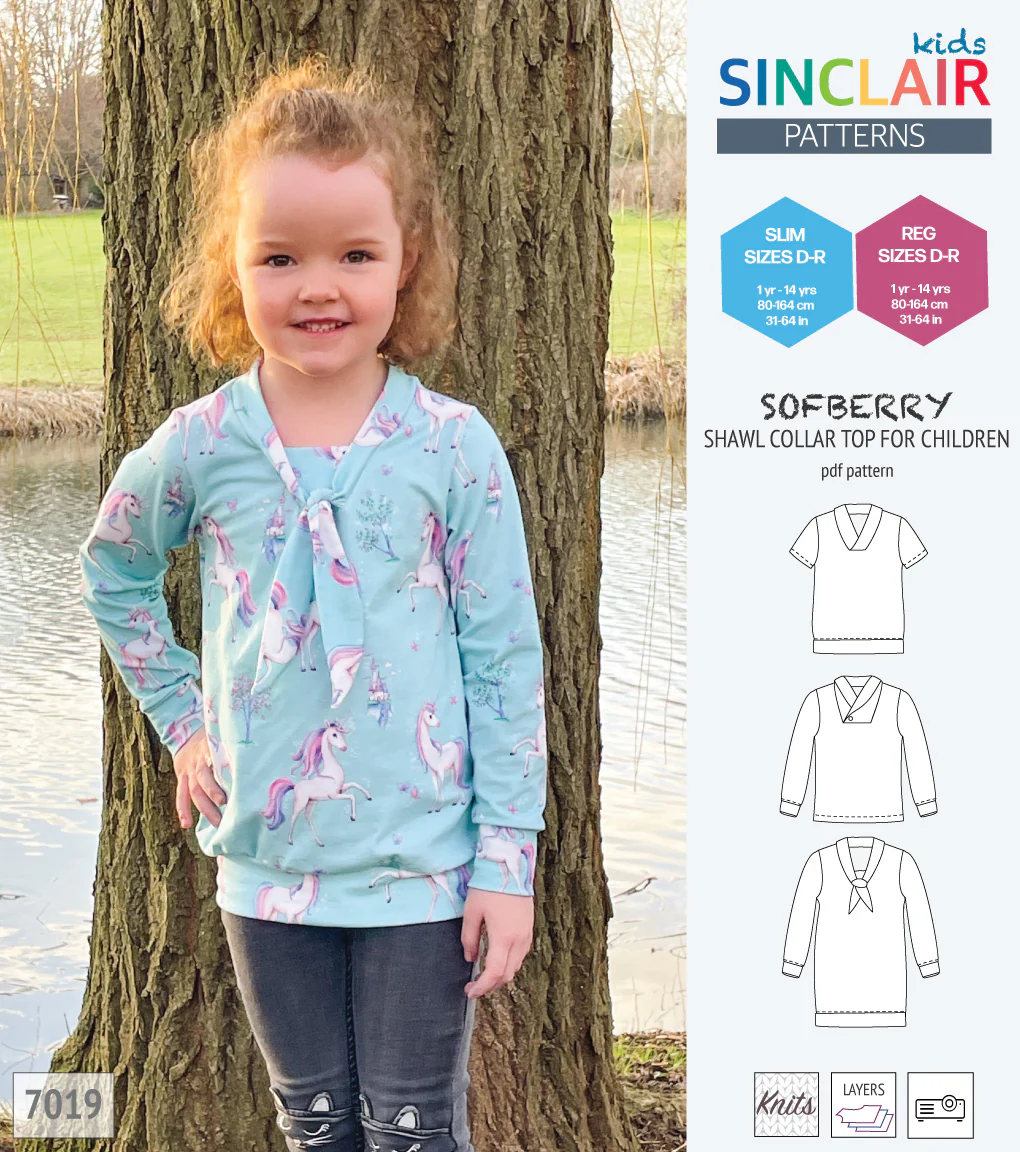 Sofberry shawl collar top for children (PDF) - Image 23