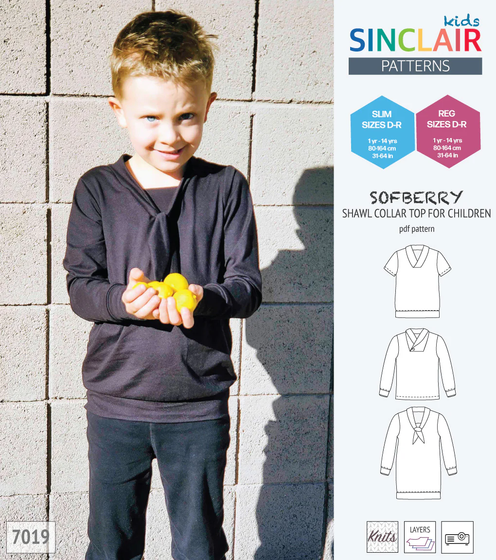 Sofberry shawl collar top for children (PDF) - Image 26