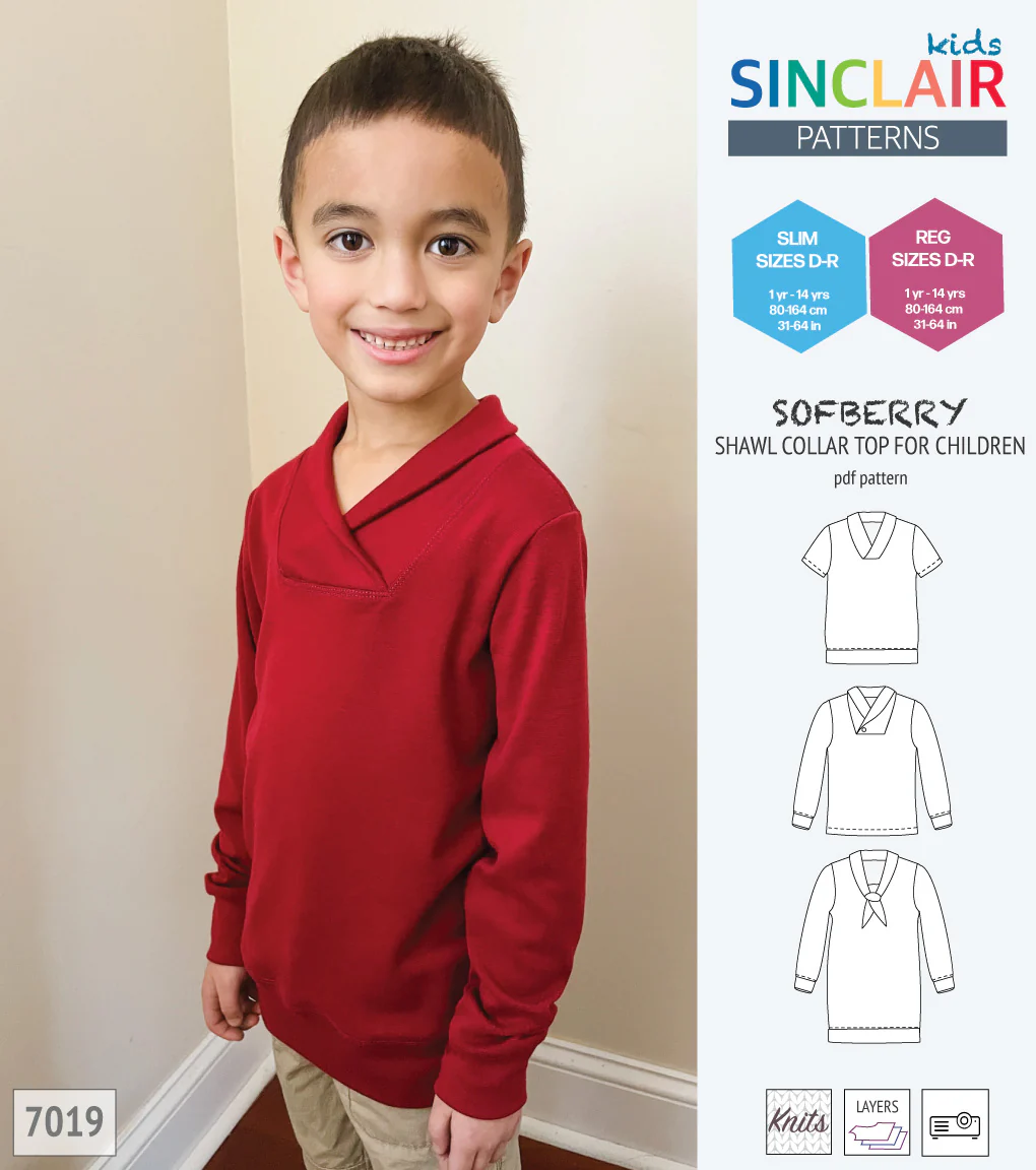 Sofberry shawl collar top for children (PDF) - Image 27