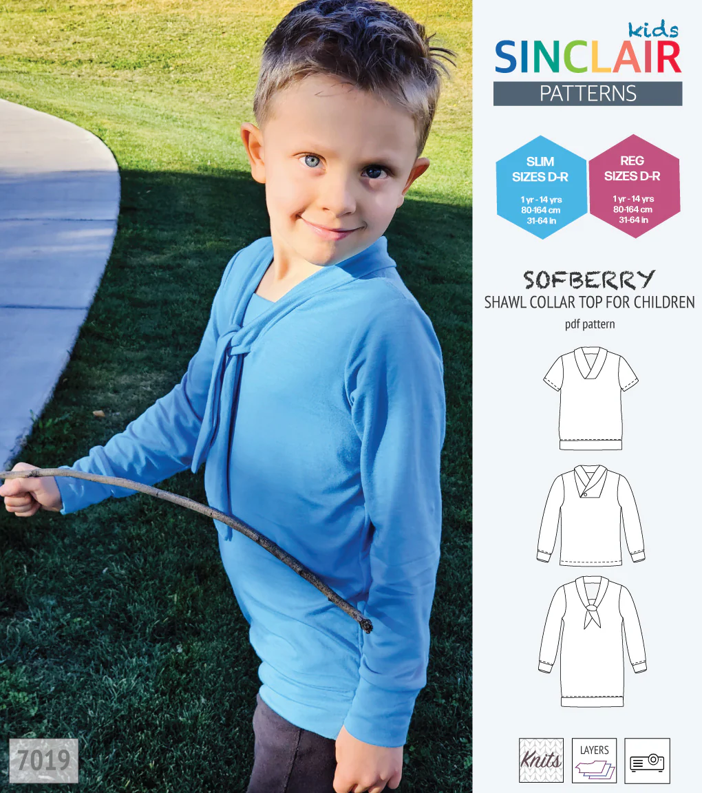 Sofberry shawl collar top for children (PDF) - Image 28