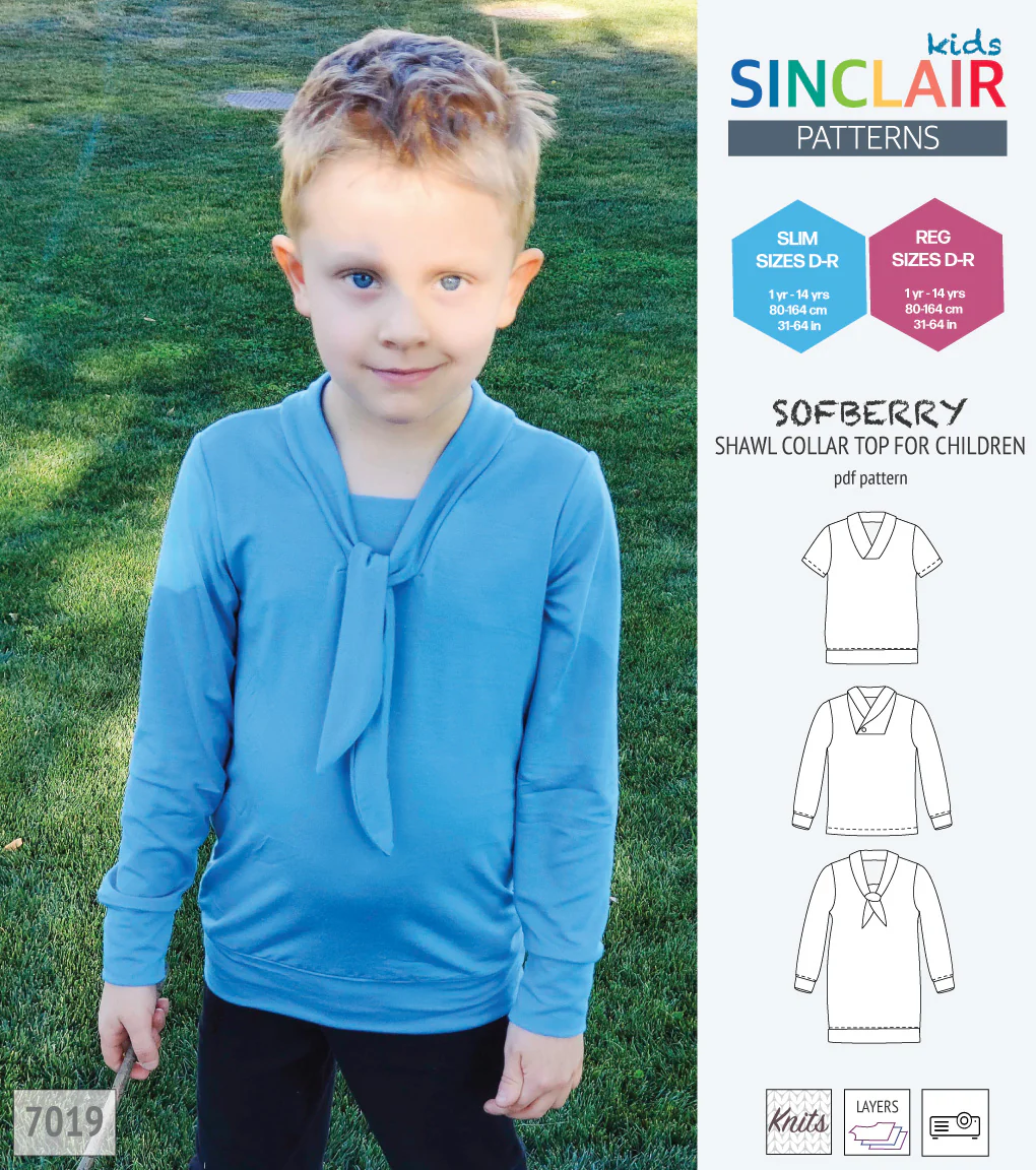 Sofberry shawl collar top for children (PDF) - Image 29
