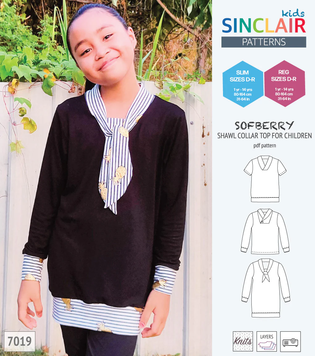 Sofberry shawl collar top for children (PDF) - Image 30