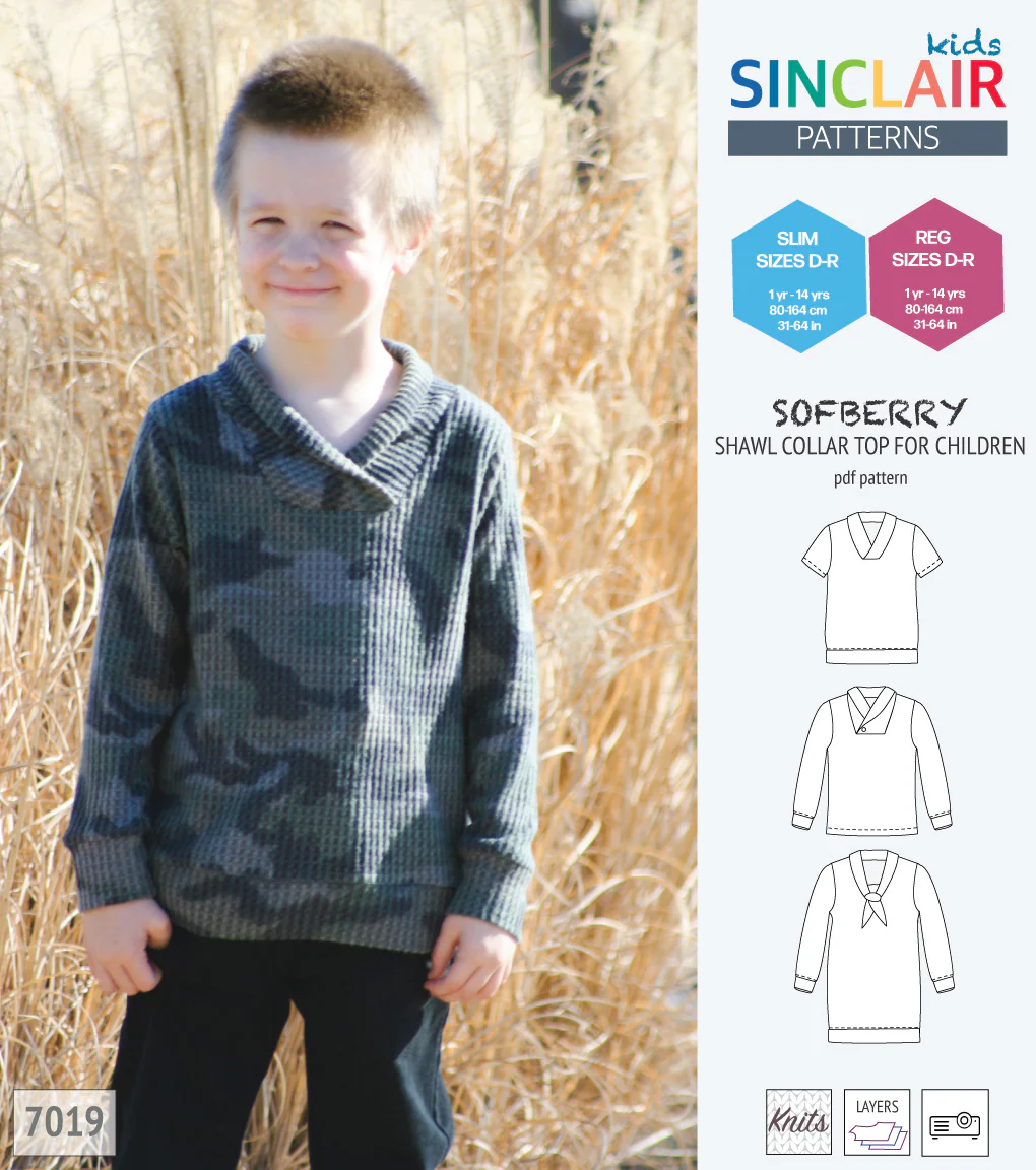 Sofberry shawl collar top for children (PDF) - Image 31