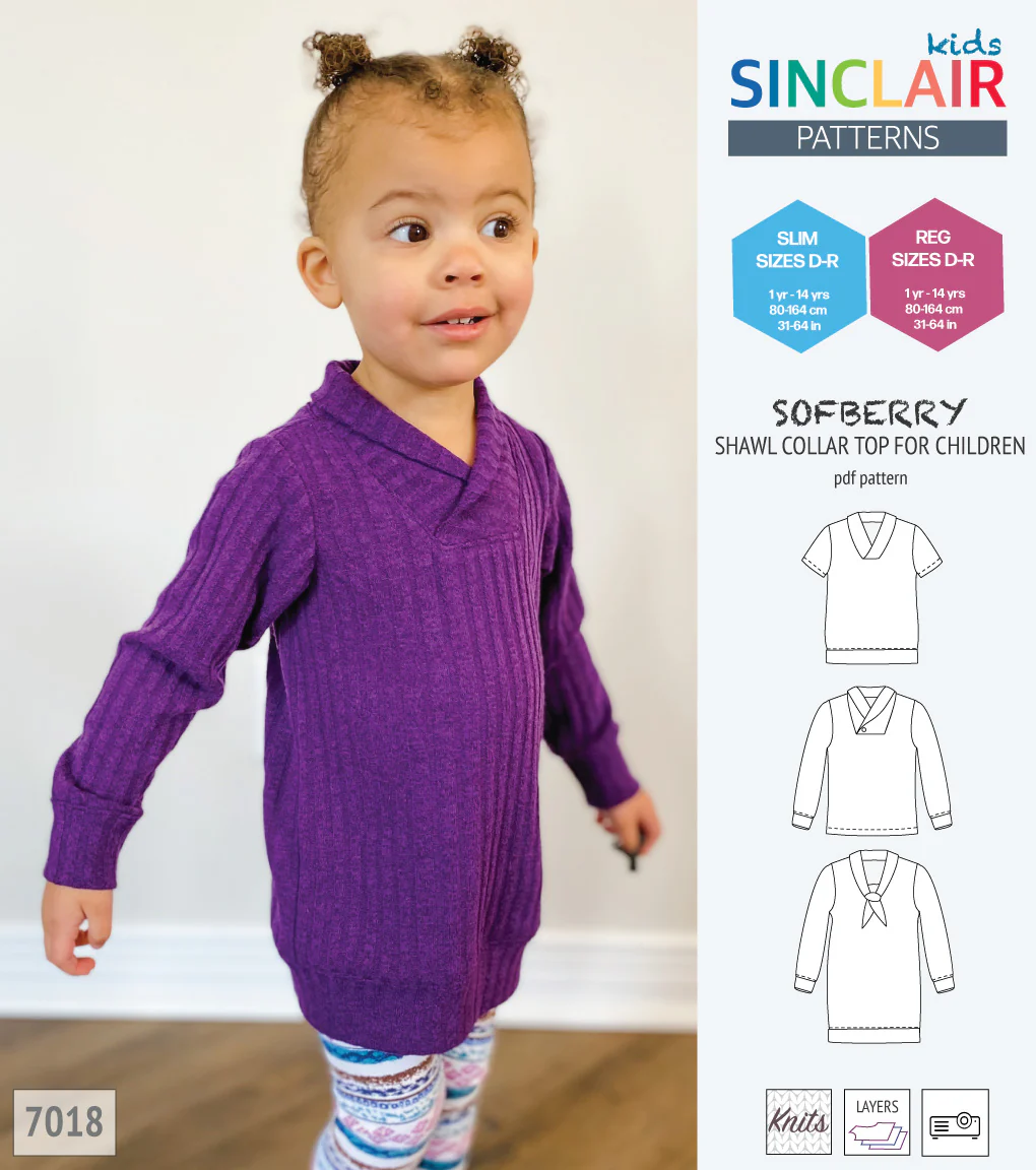 Sofberry shawl collar top for children (PDF) - Image 33