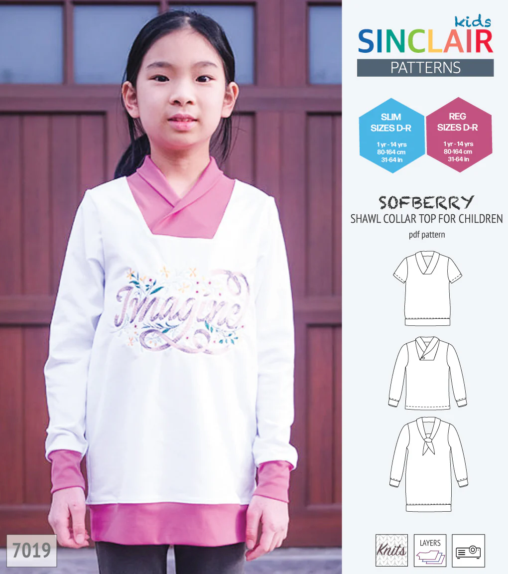 Sofberry shawl collar top for children (PDF) - Image 34