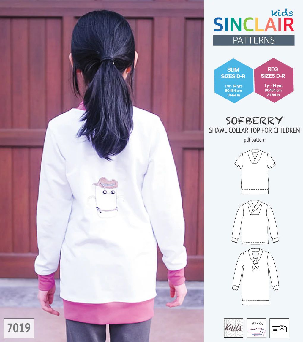 Sofberry shawl collar top for children (PDF) - Image 35