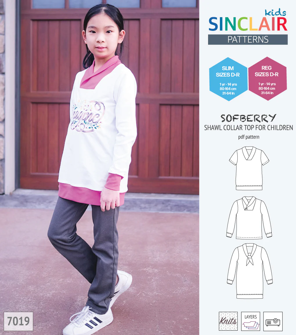 Sofberry shawl collar top for children (PDF) - Image 36