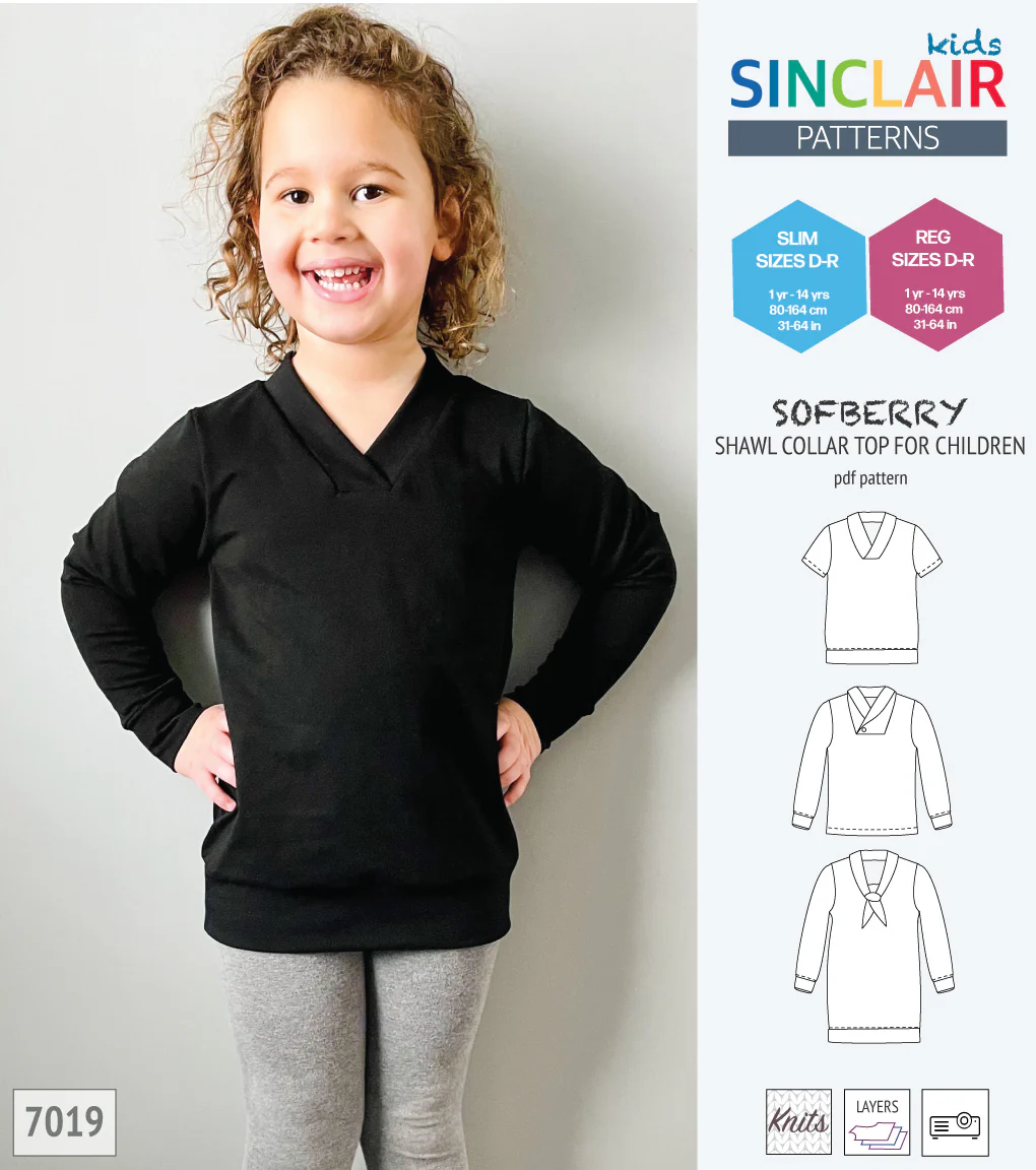 Sofberry shawl collar top for children (PDF) - Image 37