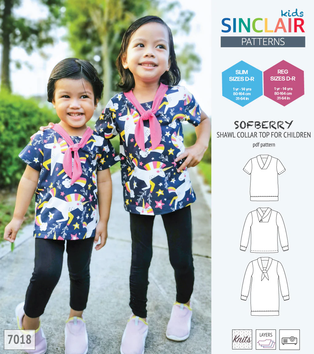 Sofberry shawl collar top for children (PDF) - Image 5