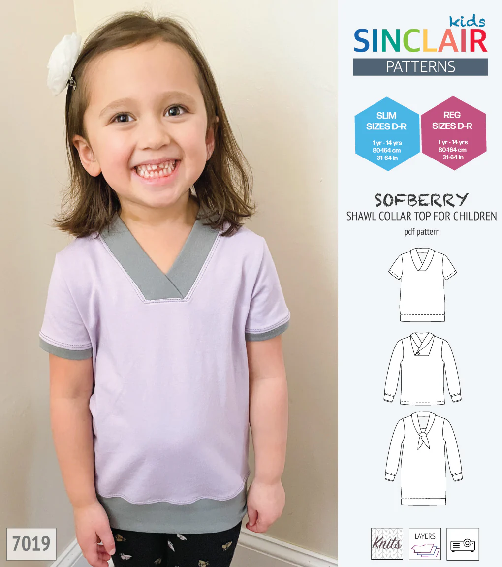 Sofberry shawl collar top for children (PDF) - Image 6