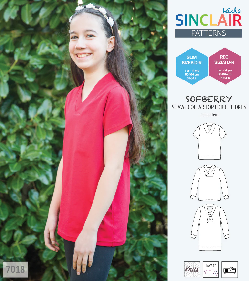 Sofberry shawl collar top for children (PDF) - Image 7