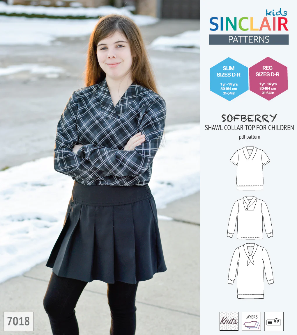 Sofberry shawl collar top for children (PDF) - Image 9