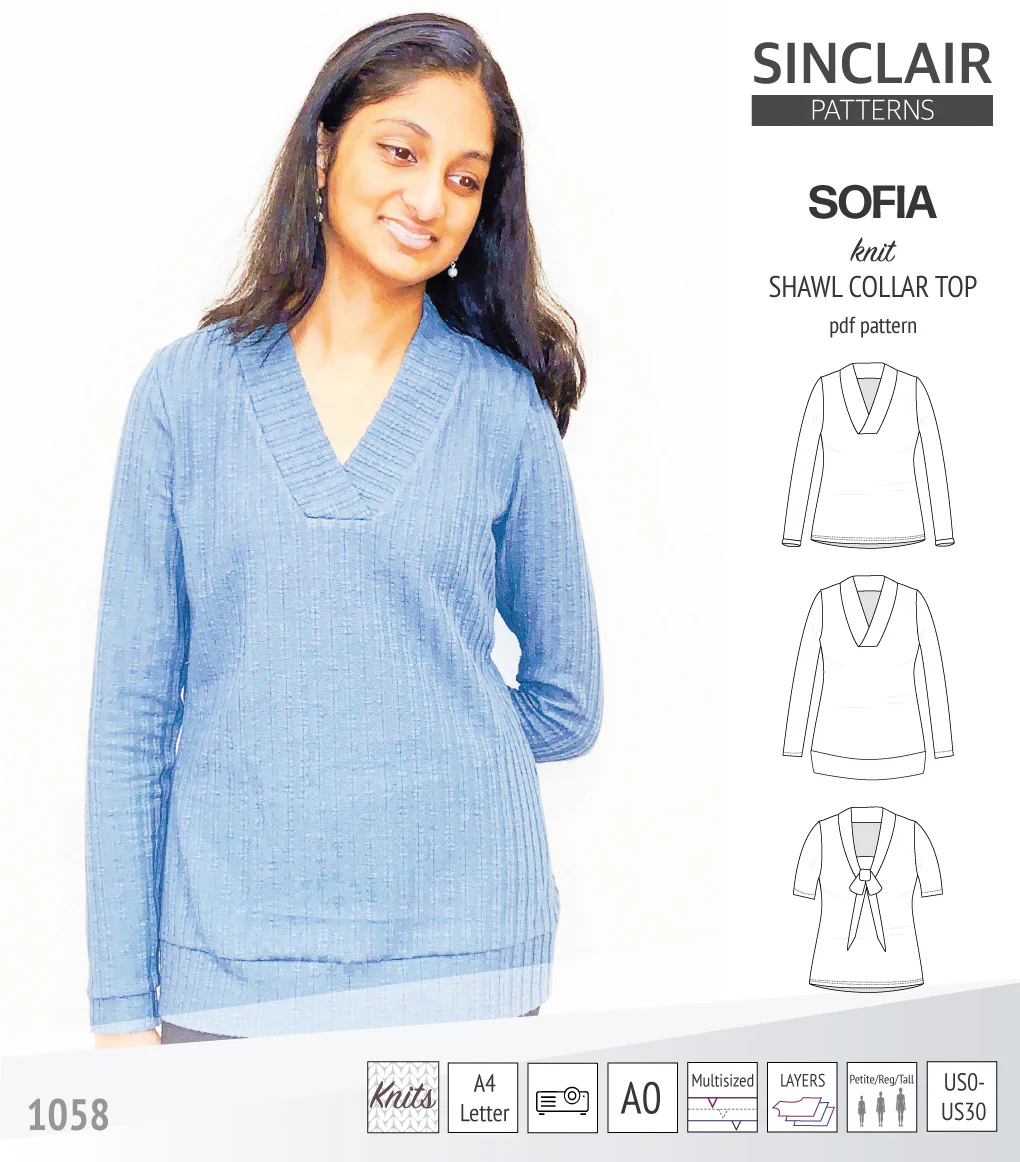 Sofia shawl collar classic sweater (PDF) - Image 3
