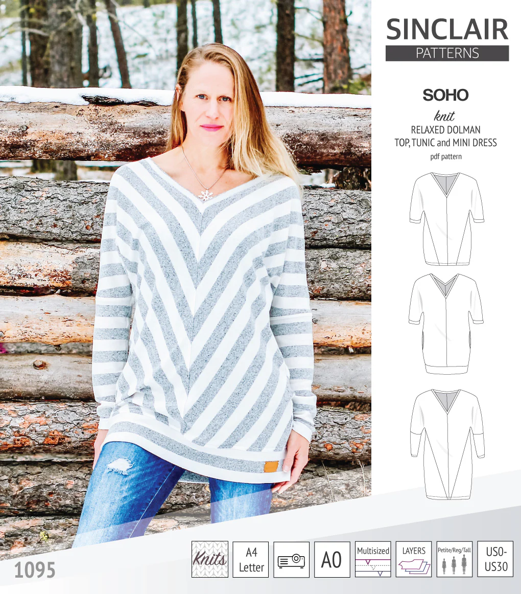 Soho dolman relaxed style top, tunic and mini dress (PDF) - Image 17