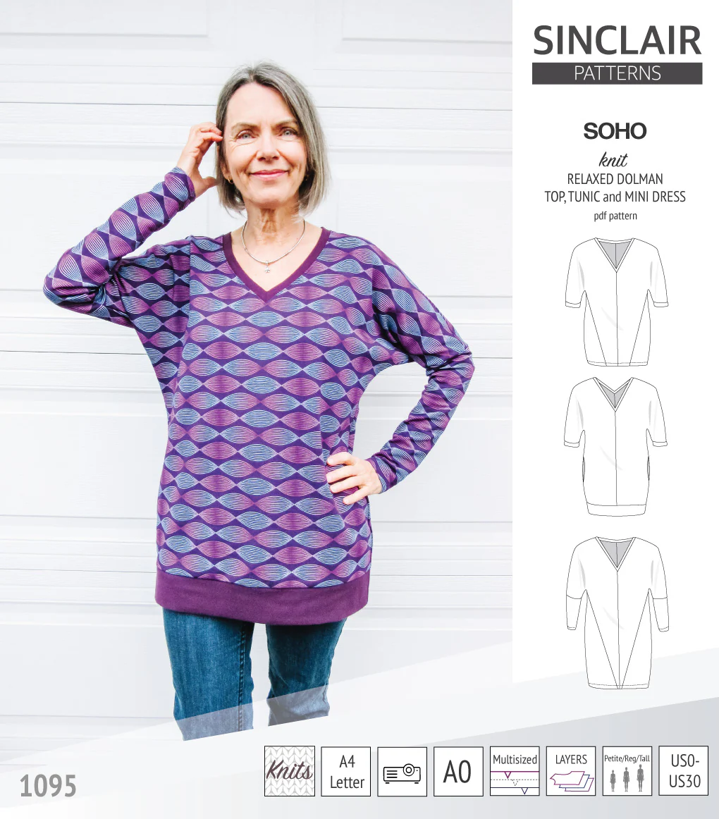 Soho dolman relaxed style top, tunic and mini dress (PDF) - Image 20